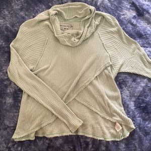 We the Free Free People Luxe Cowl Neck Knit Long Sleeve Thermal Top